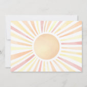 サンシャイン男女兼用ボホサンベイビーシャワー 招待状 (裏面)