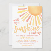 サンシャイン男女兼用ボホサンベイビーシャワー 招待状 (正面)