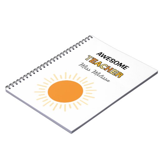 サンシャイン素晴らし先生ギフト最高の先生 ノートブック (左側)