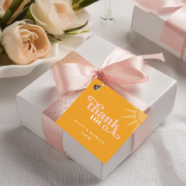 サンシャイン結婚タイポグラフィサンキュー金ゴールドID1048 フェイバータグ