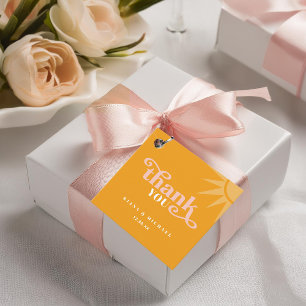 サンシャイン結婚タイポグラフィサンキュー金ゴールドID1048 フェイバータグ