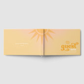 サンシャイン結婚タイポグラフィズバターイエローID1048 ゲストブック (全面)