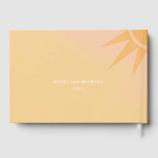 サンシャイン結婚タイポグラフィズバターイエローID1048 ゲストブック (裏面)
