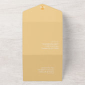 サンシャイン結婚タイポグラフィズピンク/バターID1048 オールインワン招待状 (外側)