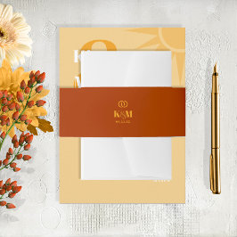 サンシャイン結婚タイポグラフィズブリックレッドID1048 招待状ベリーバンド