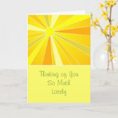 サンシャイン考えズ・オブ・ユー カード (黄色い花)