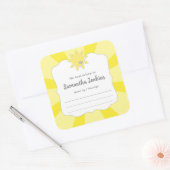 サンシャイン蔵書票、ニュートラル性別ベビーシャワー スクエアシール (封筒)