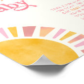 サンシャイン言わないベビー赤ちゃんシャワーのゲームサイン ポスター (角)