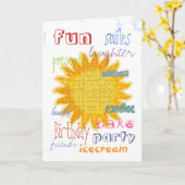 サンシャイン誕生日カード カード (黄色い花)