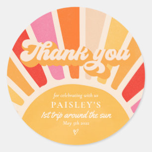 サンシャイン誕生日ボホ第1トのまわりにリップザサン ラウンドシール