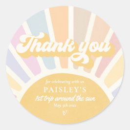 サンシャイン誕生日ボホ1stのまわりにトリップザサン ラウンドシール