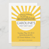 サンシャイン誕生日招待状 招待状 (正面/裏面)