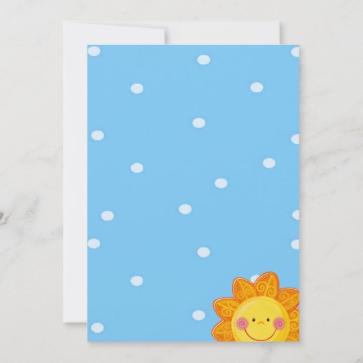 サンシャイン誕生日招待状 招待状 (裏面)