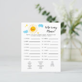 サンシャイン誰が私のママ赤ちゃんシャワーのゲーム (スタンド正面)