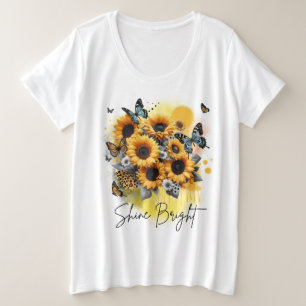 サンシャイン開花 プラスサイズTシャツ