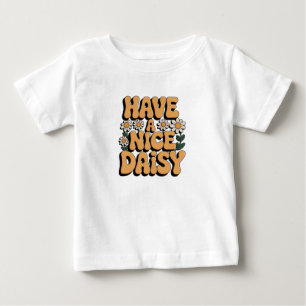 サンシャイン開花：素敵なデイジーを ベビーTシャツ