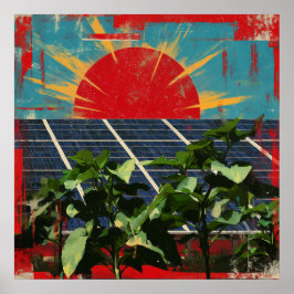 サンシャイン革命- Solarpunk Poster ポスター