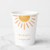 サンシャイン魅力的誕生日カップAny Age 紙コップ (正面)