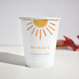 サンシャイン魅力的誕生日カップAny Age 紙コップ