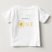 サンシャイン1誕生日の水のカラー太陽 ベビーTシャツ (裏面)