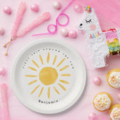サンシャイン1誕生日の水のカラー太陽 ペーパープレート (パーティー)
