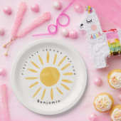 サンシャイン1誕生日の水のカラー太陽 ペーパープレート (パーティー)