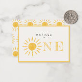 サンシャイン1誕生日サンイエローユー感謝していズ ノートカード (正面/裏面インサイチュ)