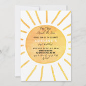 サンシャイン1stバースデーのまわりにタウォーター色ザ日 招待状 (正面)