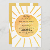 サンシャイン1stバースデーのまわりにタウォーター色ザ日 招待状 (正面/裏面)