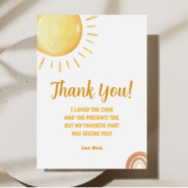 サンシャイン1st誕生日サンキューカード 招待状