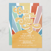 サンシャイン1thバースデーレインボーカラフルホー 招待状 (正面/裏面)