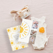 サンシャイン1th誕生日の水の色の太陽の数々の写真 招待状