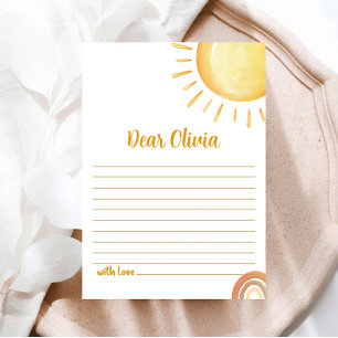 サンシャイン1th誕生日タイムカプセルカード 招待状