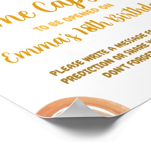 サンシャイン1th誕生日タイムカプセルサイン ポスター (角)