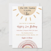 サンシャイン2nd誕生日わたしたちの小さな太陽の光 招待状 (正面)