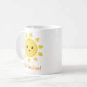 サンシャイン こんにちは 太陽 ポジティブ コーヒーマグカップ (正面左)