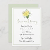 サンシャイン アンド ローズ イエロー ウェディング 詳細 招待状 (正面/裏面)