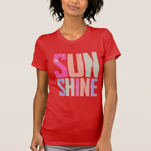 サンシャイン ウィメンズTシャツ、海辺のライフスタイルギフト Tシャツ (正面)