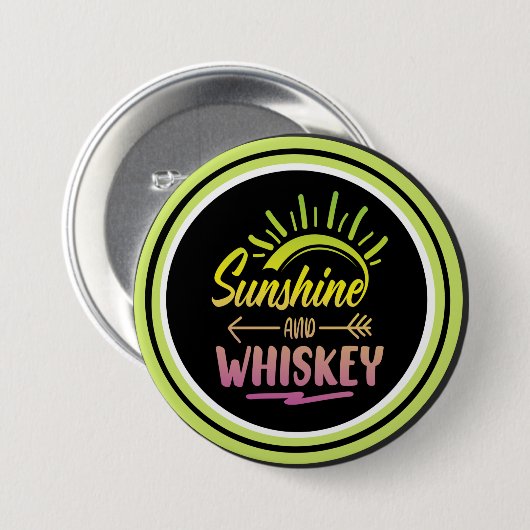 サンシャイン&ウイスキー 缶バッジ (正面&裏面)