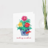 サンシャイン オリジナル アート ゲルバ ダイシー フラワー カード (正面)