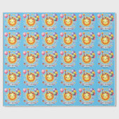 サンシャイン カスタム ネーム ハッピー バースデー ラッピングペーパー (フラット)