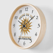 サンシャイン ゴールドを持ってきて 壁時計 (傾斜)