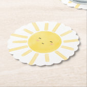 サンシャイン、サンミニマリスト誕生日パーティー ペーパーコースター (アングル)