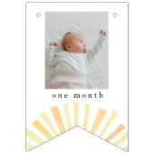 サンシャイン・サン・イエロー・誕生日・マイルストーンズ写真 バンティングフラッグ (第3の旗)