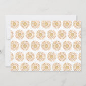 サンシャイン ジェンダー ニュートラル ボーホー サンビベビーシャワー 招待状 (裏面)