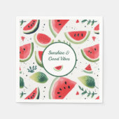 サンシャイン&スイカ スタンダードカクテルナプキン (正面)