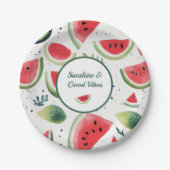 サンシャイン&スイカ ペーパープレート (正面)