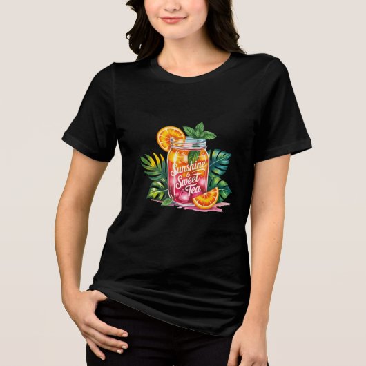 サンシャイン スイートティー - 南部の魅力と夏の至福 トライブレンドTシャツ (正面)