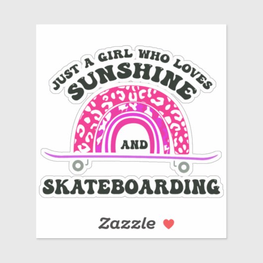 サンシャイン&スケートボード4インチキスカットビニールシール シール (シート)