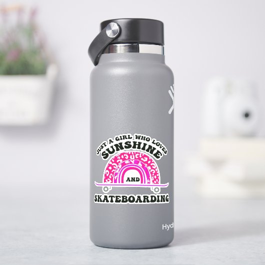 サンシャイン&スケートボード4インチキスカットビニールシール シール (HydroFlask)